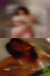 Naked woman having shops