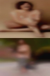 Naked woman having shops
